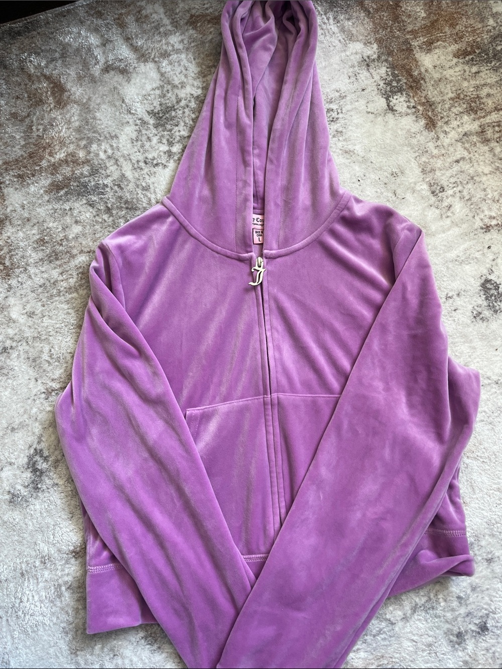 Juicy Couture Lavender Velour Zip Hoodie